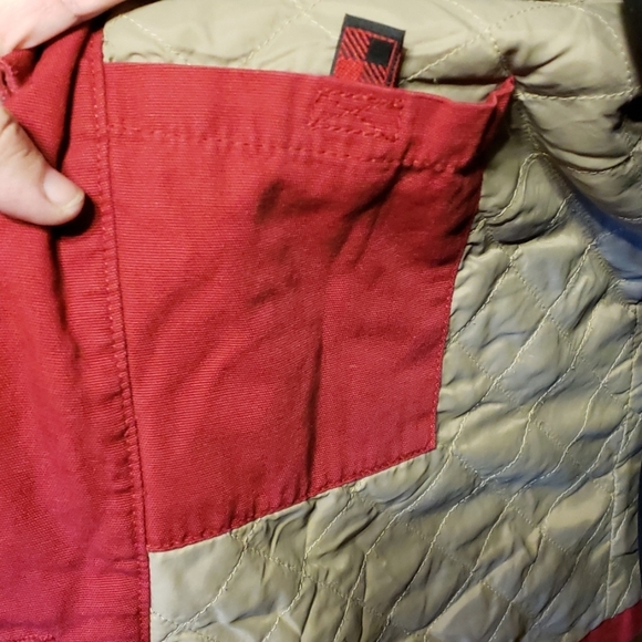 Woolrich denim quilted lined mid length jacket - Picture 6 of 7